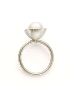 ANILLO ESFERA Y PERLA