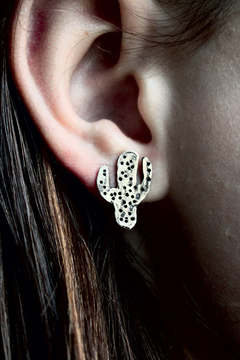 AROS CACTUS CHICOS. PLATA 925. OXIDACIÓN - comprar online