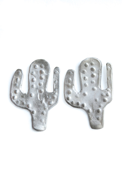 AROS CACTUS GRANDES. PLATA 925 - comprar online