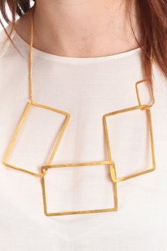 COLLAR 4 RECTANGULOS DORE.