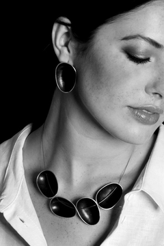COLLAR OVO GRANDE. PLATA 925 - tienda online