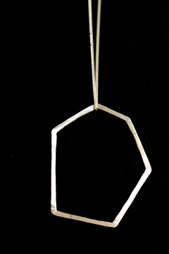 COLLAR PENTAGONAL CORTO. PLATA 925 en internet