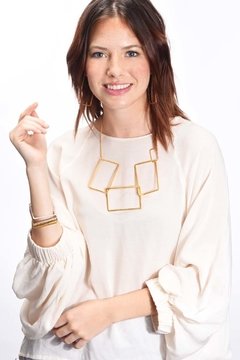 COLLAR 4 RECTANGULOS DORE