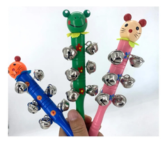 Maracas Sonajero Cascabel Madera Música Para Niños Caritas