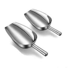 Set 2 Cucharas Acero Hielo Barman Granos Harina Dietetica