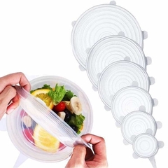 Tapas De Silicona X6 Reutilizables Cocina Bowls Dif. Tamaños