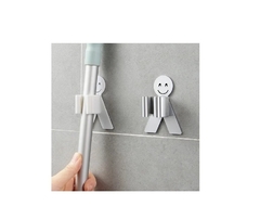 Soporte Para Pared Con Adhesivo Para Escoba Secador Pala
