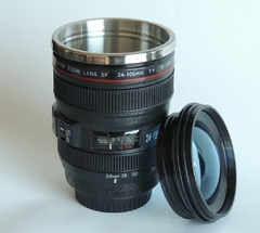 Vaso Taza Lente Fotográfico Acero Con Tapa en internet