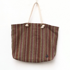 Bolso con Soga SARAKINIKO Triángulos Marrón