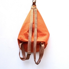 Mochila BÁVARO Lisa Naranja con Marrón - Cote d'Azur