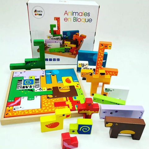 Animales en Bloques Cubeta toys