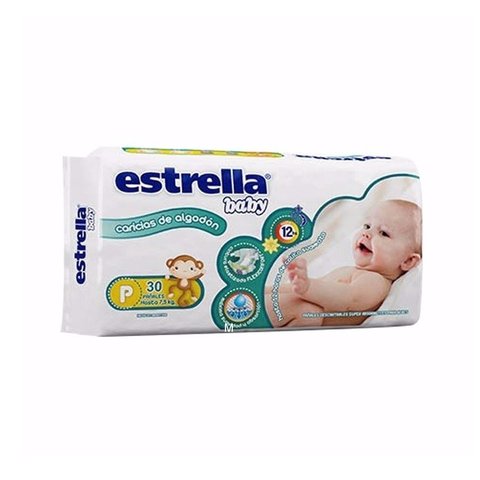 Pañal Estrella Baby Talle P Pequeño x30