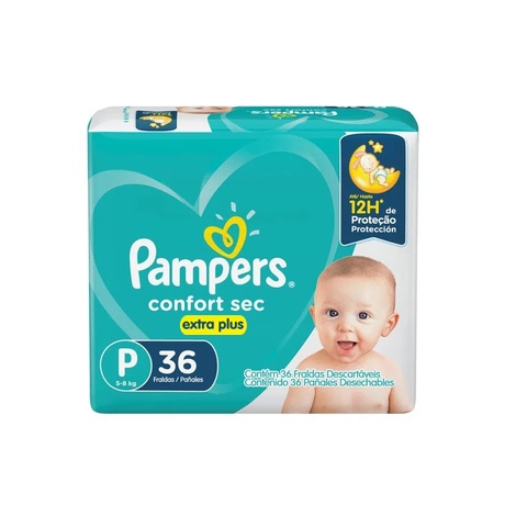 Pampers Confort Sec Pequeño P x36 - comprar online