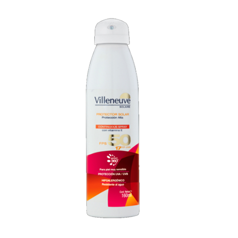 Protector  Spray Villeneuve Fps 50 X 160 Ml.