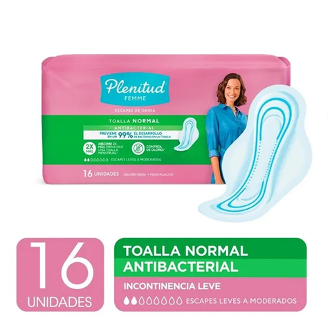 Plenitud Toalla Normal Femme X 16 U