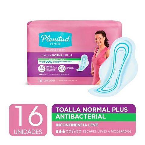 Plenitud Toalla Normal Plus Femme X 16 U