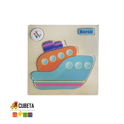 Rompecabezas Encastre Madera Cubeta Toys - tienda online