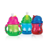 Vaso Nuby con manijas y sorbete antiderrame, con tapa deslizante -240ml - comprar online