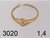 Anillo oro 18kts con piedras reconstituidas cubic DG3020