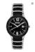 RELOJ FERAUD CABALLERO GENERO UNISEX CAJA Y CORREA EN ACERO Y CERAMICA NEGRA CRISTAL MINERAL LF30022GN