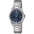 RELOJ CASIO DAMA CAJA Y MALLA DE ACERO INOXIDABLE DIAL AZUL CRISTAL MINERAL LTP-1183A-2A