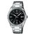 RELOJ CASIO DAMA MALLA EN ACERO INOXIDABLE DIAL EN COLOR NEGRO RESISTENCIA AL AGUA 50M LTP-1302D-1A1