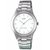 RELOJ CASIO CABALLERO CORREA EN ACERO INOXIDABLE DIAL BLANCO CRISTAL MINERAL ANALOGICO TRES AGUJAS MTP-1128A-7ADF