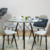 Mesa de Comedor Glass (patas negras) - Geben Argentina