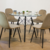 Mesa de Comedor Glass (patas negras) - tienda online