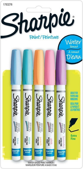 Marcadores Sharpie Paint base al agua extra finos Pastel X 5 Unidades