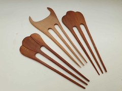 ACC069- Pinche doble para el pelo de madera