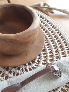 (MYN001) Cucharita de madera y caracol - comprar online