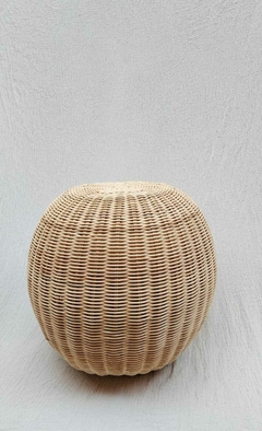 FIB012 - Puff de ratan natural 50x50cmh