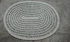 RRR154	Individual de ratan oval blanco calado - comprar online