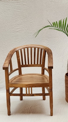 MUE108 - Silla Cena de teca con apoya brazos - 61cm ancho - 65cm prof - 42cm alt. asiento - 84cm alt. respaldo