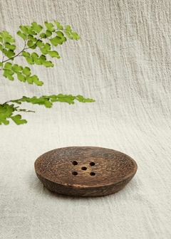 PAL040 - Jabonera de Palmera oval- 13cm x8cm - comprar online