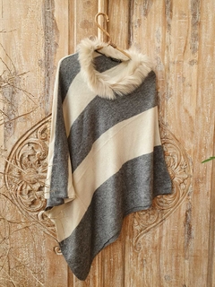 TEX055- Poncho de lana Merino y Cachemere en internet