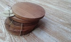 MAT050 - Posavasos de teka redondos finos