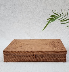 RRR054 - Caja de ratan Halus 35x25x6cm