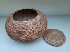 RRR171 - Bolw esfera con tapa de ratan hallus- 25cm en internet