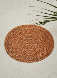 RRR147- Individual oval de ratan Bali 48x37cm