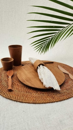 RRR147- Individual oval de ratan Bali 48x37cm - Mirador
