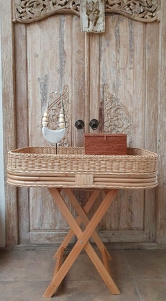 RRR465- Pie de madera para bandeja flotante