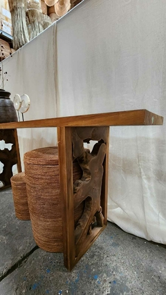 MUE222-Consola de teca 200x40x80cmh - comprar online