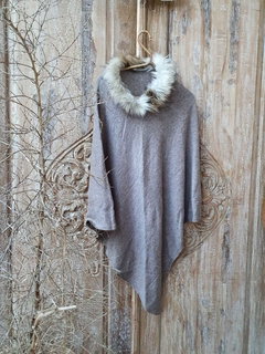 TEX055- Poncho de lana Merino y Cachemere - Mirador