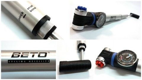 INFLADOR BETO EZ-032AG PARA BICI CON MANÓMETRO - Newbikes Argentina - Viví tu Mundo en Bici - Tienda de Bicicletas