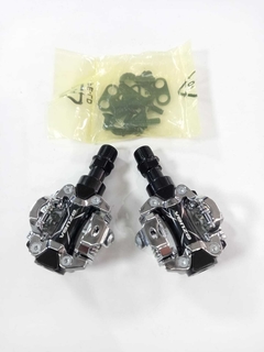 PEDALES VENZO MODELO VZ-E02XM-005 PARA MTB (CALAS SPD)