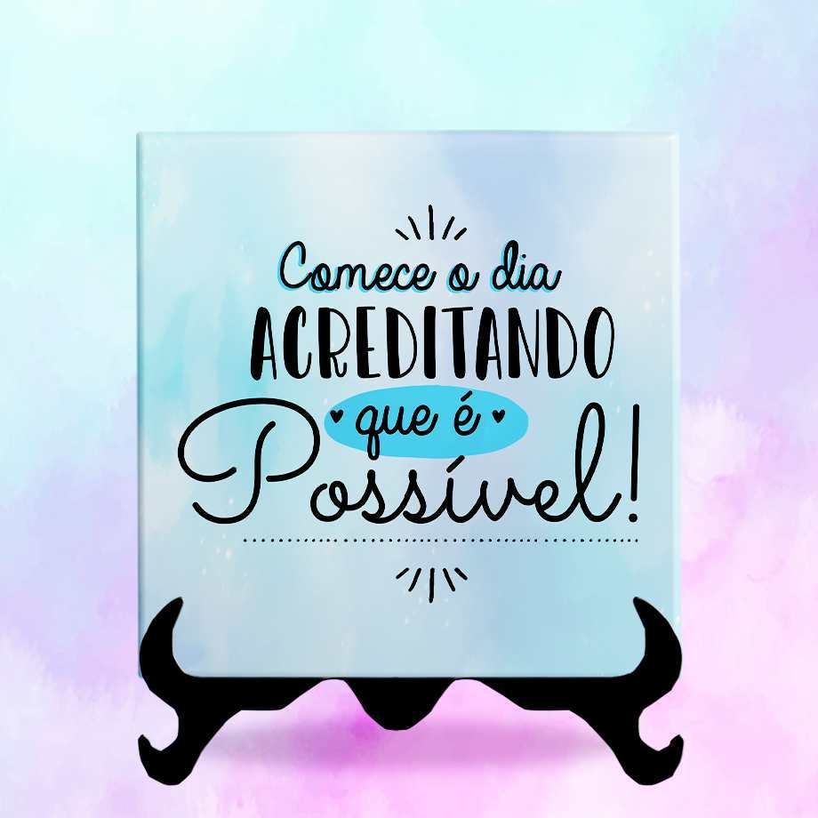 Azulejo Personalizado Caça Palavras com Frase