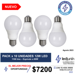 Lámpara LED 12w E27 -Pack por 10 Unidades