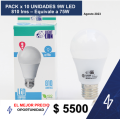 Lámpara LED 9w E27 -Pack por 10 Unidades